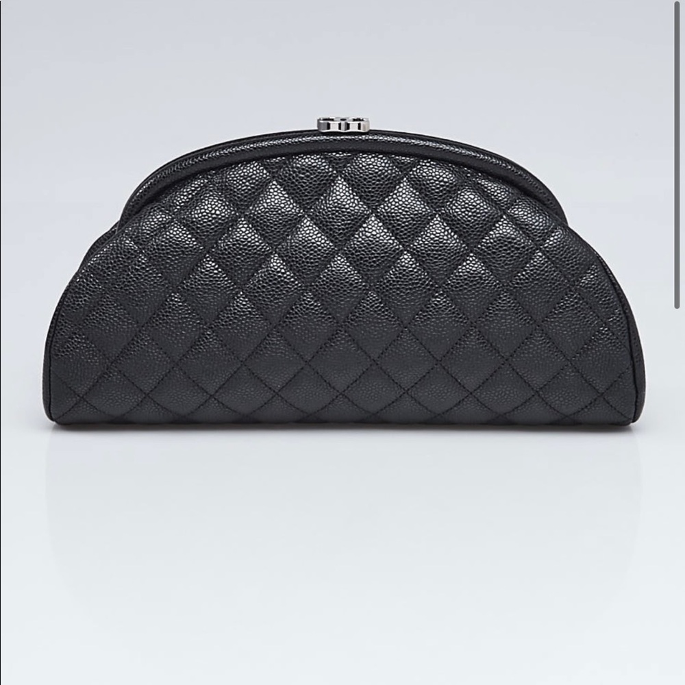 Black Quilted Caviar Leather Timeless Clutch Bag-sold elsewhere - Picture 13 of 14